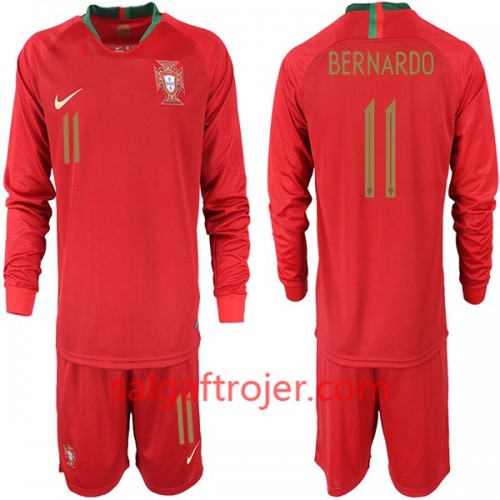 Portugal Fodboldtrøjer BERNARDO 11 Børn Hjemmebanesæt VM 2018 Langærmet Portugal Fodboldtrøjer BERNARDO 11 Børn Hjemmebanesæt VM 2018 Langærmet